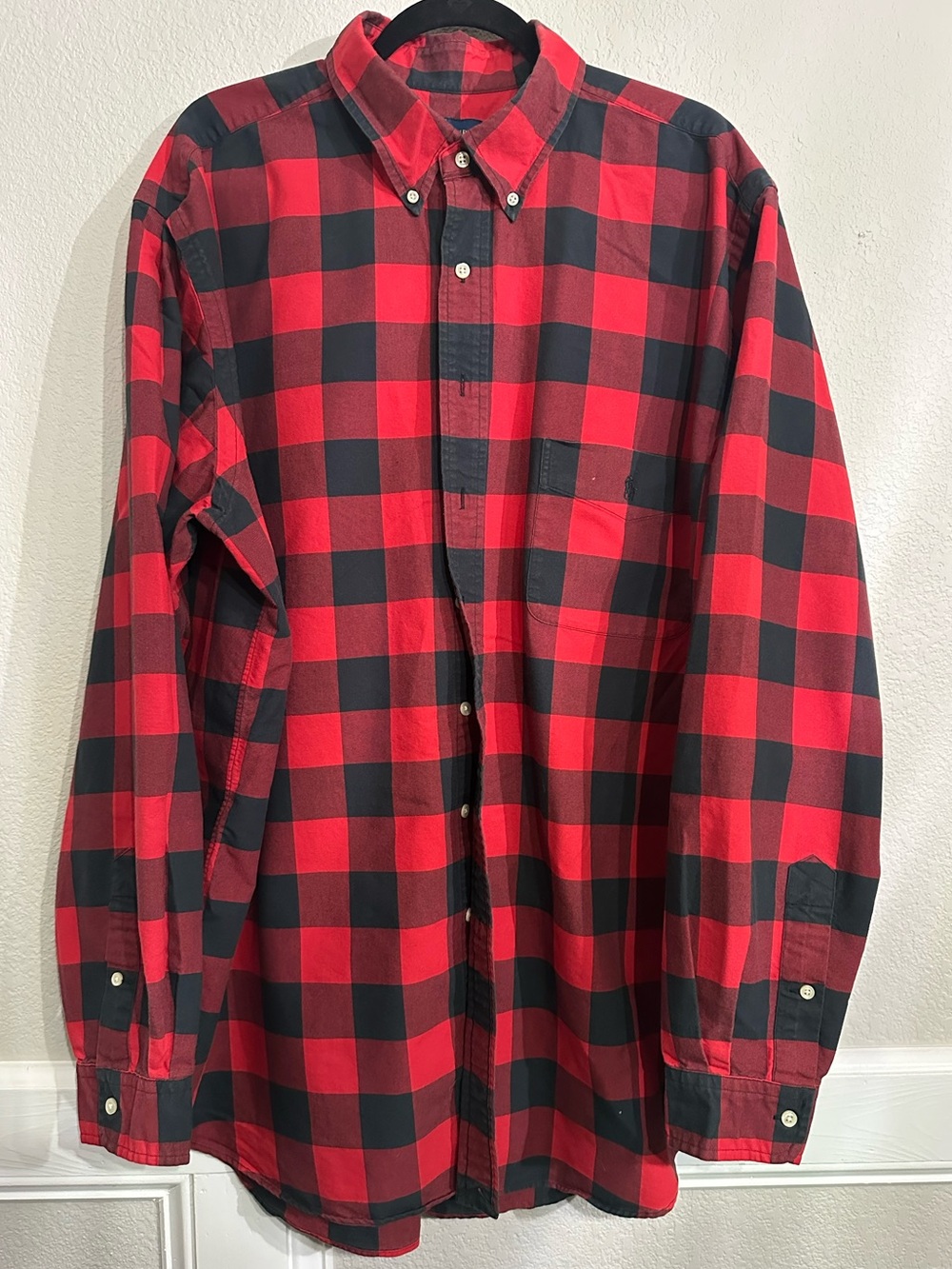 Ralph Lauren Red and Black Buffalo Plaid Button-Down Shirt